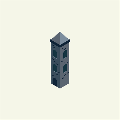 Isometric Tower Rook adobe creative design flat graphic graphic design icon illustration illustrator vector