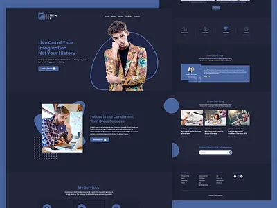 Design HUB Portfolio Template agency landing page landingpage modern ui uidesign ux uxdesign web template website template
