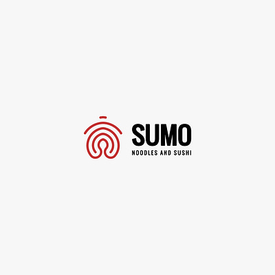 Sumo noodles logo asian asian food branding clean flat icon logo logo design minimal simple sumo typography