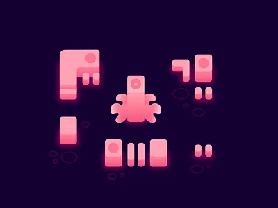 Rose Archipelago block gradient pink water