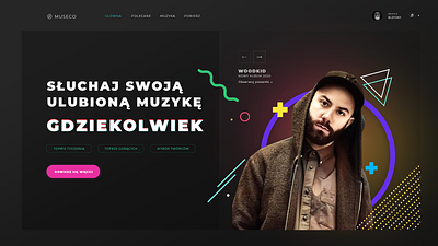 Music App | Landing Page | Woodkid 2020 app concept design landing landing page music polish polska psd uiux woodkid woodkid 2020