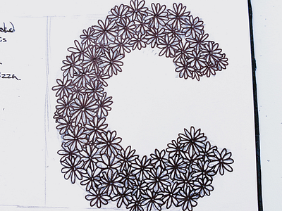 C alphabet c character drawing illustration ink letter lettering letters pen sketching type