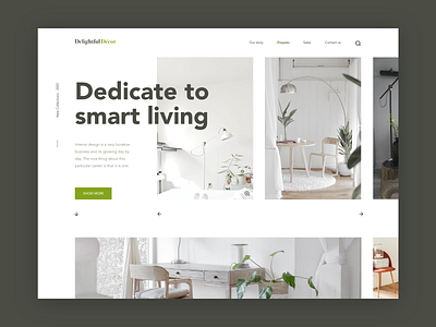 Interior-Decor Comapny Landing page app branding clean dailyui decor design dribble figma interiordesign landingpage landingpagedesign livingspace minimal smart ui uidesign ux website xd xd design