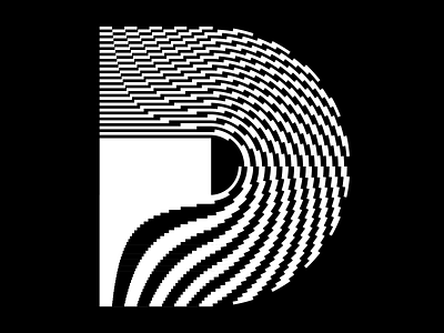D - 36days of type - #36daysoftype - 2020 36days 36daysoftype a calligraphy custom type graphic design illustration letter lettering modular op art opart optical art sergi delgado typography