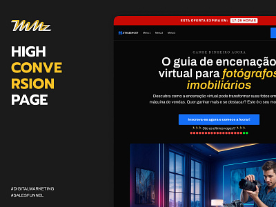 High Conversion Page - StageShoot figma infoproduct landing page marketingdigital sales ui design