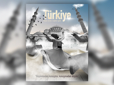 Historical Türkiye | Flyer design flyer graphic design historical illustration minimalist photoshop poster typography türkiye