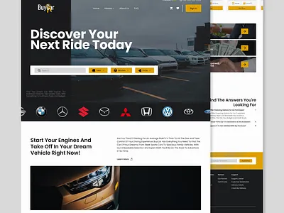 BuyCar Website Revamp – A Blast from the Past 🚗✨ design designrevamp dribbblecomeback typography ui ux web webdesign