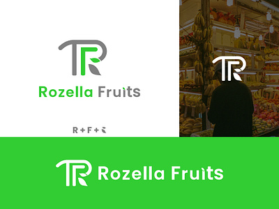 Rozella Fruits Company logo branding design graphic design illustration logo logo design modern logo monogram logo motion graphics rf logo simple logo vector