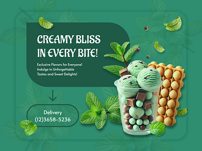 Banner for unique mini-scoop ice cream animation appdesign banner branding creative design digitalart dribbble graphicdesign illustration interactiondesign logodesign minimalism mobileapp productdesign typography ui userinterface ux webdesign