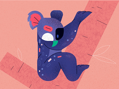 koala (letter K) 36daysoftype animal character flat illustration koala typogaphy vector