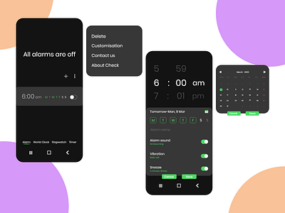 Alarm Design design ui ux