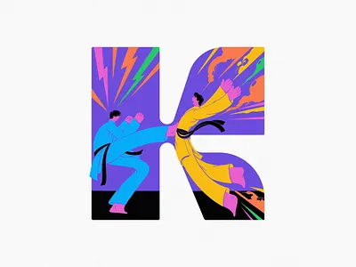 K 36daysoftype art design illustration karate muhammedsajid typogaphy