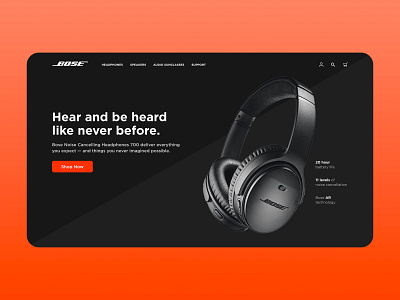 BOSE landing page bose clean design digital interface landing page ui ux web website