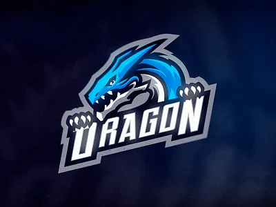 Dragon Mascot Logo 100$ angry art blue branding design dragon e sports fragon illustration logo looogooo mascot mascot logo sale vector