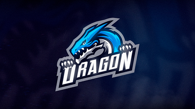 Dragon Mascot Logo 100$ angry art blue branding design dragon e sports fragon illustration logo looogooo mascot mascot logo sale vector