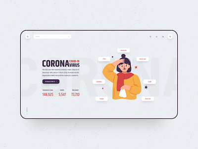 Corona virus app china color concept corona coronavirus design flat illustration landingpage typography ui uiux ux vector web webdesign wuhan xd