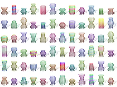 Generative Glassware generative javascript procedural tinycode