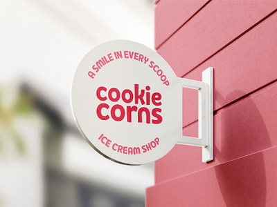 Cookie Corns Shop brand identity branding business branding canada creative creativity design studio graphic design graphic designer ice cream ice cream shop icecream logo mark logotype sign typeface typogaphy visual identity