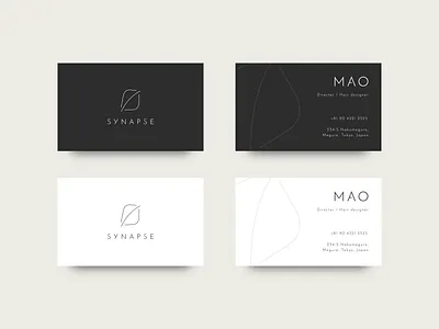 SYNAPSE BUSINESS CARD branding business card card design flat hair salon idea illustration illustrator logo personal synapse typography vector