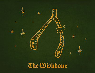 The Wishbone blackletter bones creative agency design digital illustration fridaythe13th handdrawn icon iconography illustration illustrator ipad pro luck lucky procreate promotional design tattoo typography wishbone