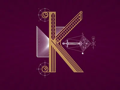 36daysoftype – K 36days 36daysoftype art deco k letter lettering type typo