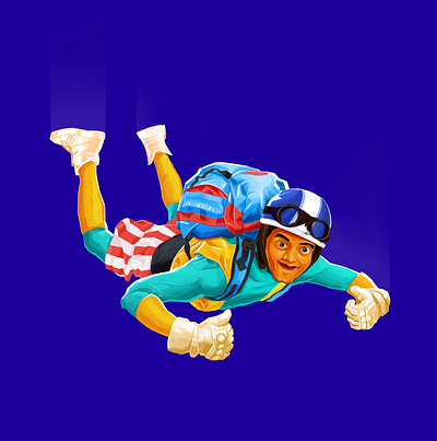 skydiving character characterdesign design designinpiration dribbble dribbbleshot graphicdesign illustration minimal minimaldesign vector