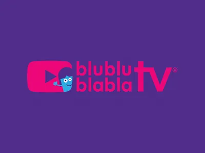 blublu blabla tv branding design icon identity illustration logo simple