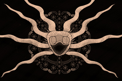 Sketch for [DAY26] artwork creepy drawing drawings horror horror art monster pattern scary sketch tentacles