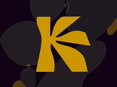 K - 36daysoftype 36daysoftype 36daysoftype k abstract branding dark glyph illustration k letter lettering logo minimalism pastel procreate shape typography wave yellow