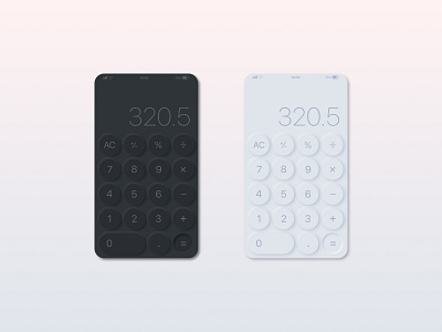 Daily UI 005 - Calculator calculator color dailyui iphone monochromatic neumorphism ui visual design