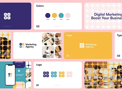 Cube - Brand Identity for Marketing Agency brand brand book brand identity branding colors graphic design logo logo book logo design marketing marketing agency
