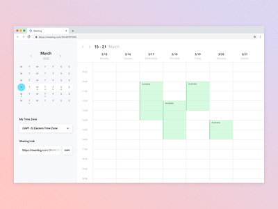 Meeting Scheduler Concept design meeting scheduler ui design ux design webapp website