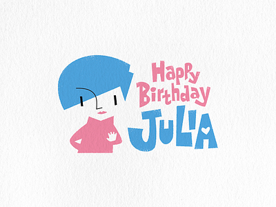 Birthday card graphic design illustration