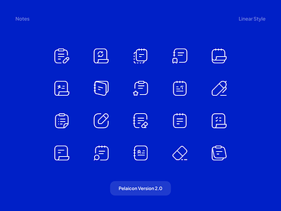 Notes Icons - Pelaicon v2.0 board clipboard free icon icon design icon pack icon set icondesign list minimal note note icon notes pack paper pelaicon set ui ux writing