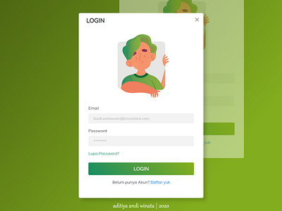 login page ui desain | agricultural technology awesome design creative design desain green login page ui uiux website