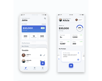 Socail Coach App clean creative simple