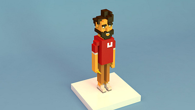 C4D practice 01 3d c4d character illustration man