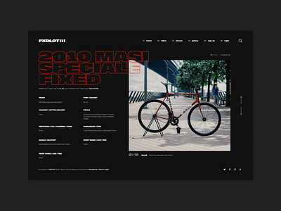 FXDLOT Profile Page Concept after affects after effects animation bikes branding code css css transitions development fixed gear front end development graphic design motion motion graphics profile page ui ui design user experience user interface ux