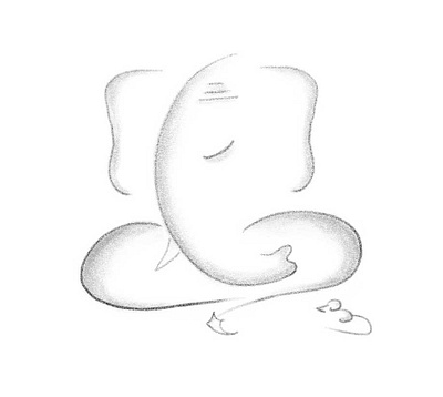 Ganesh Ji digital drawing ganesha god sketch