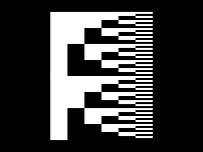 F - 36days of type - #36daysoftype - 2020 36days 36daysoftype a calligraphy custom type fractal graphic design illustration letter lettering modular op art opart optical art sergi delgado typography