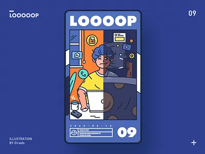 loop illustration ps sleep work