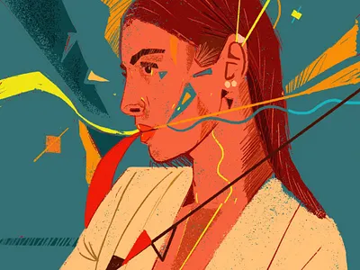 Unnamed portrait 2d flat illustration illustrator portrait portrait art portrait illustration portrait painting portraits woman woman portrait