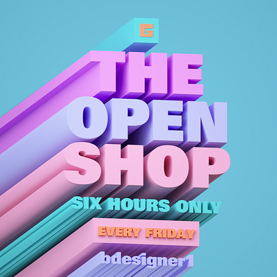 D Open Shop art director cinema 4d cinema4d cinematic concept art illustration octane octanerender realistic visual art