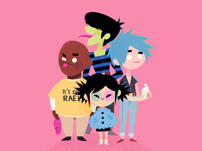 Gorillaz bandana character design childrensbookillustration gorillaz hiphop music rock visual development