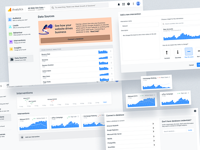 Google Analytics Feature Concept analytics graphs product design ui