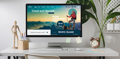 Travel website mockup adobe illustrator adobe photoshop adobe xd design modern