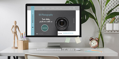 Photography website mockup 1 adobe xd illustrator modern ui