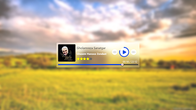 Glass Music Player adobe xd music player music player ui