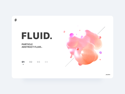 Fluid 01 c4d card dribbble white