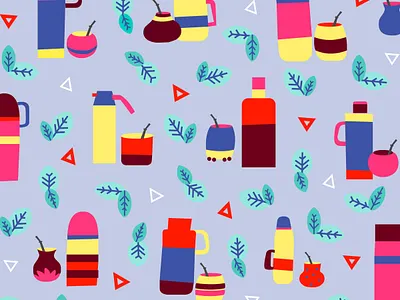 Mate Culture argentina bombilla culture design drink illustration leaves mate mate cup rituals social life southamerica thermos tradition travel vector yerba mate